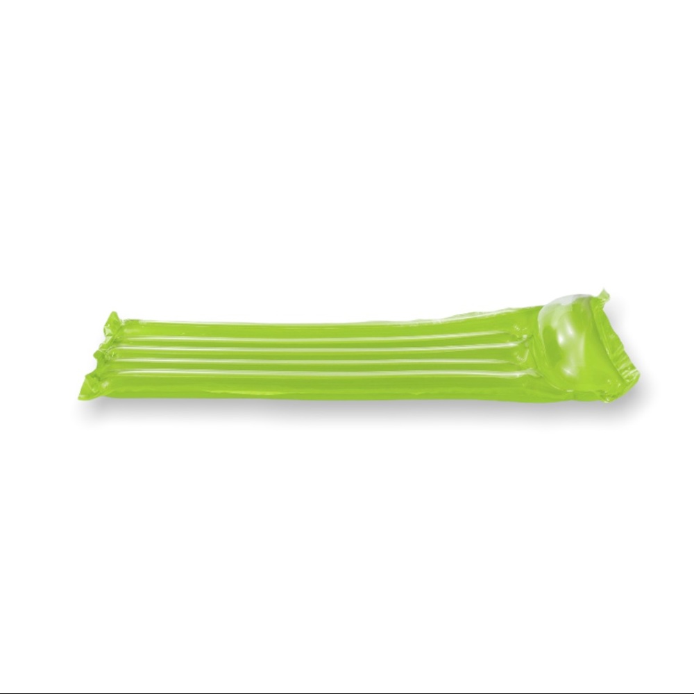 Play Day Transparent Lime Green Inflatable Pool Mat/Swimming Pool Raft. NEW! - Picture 3 of 10